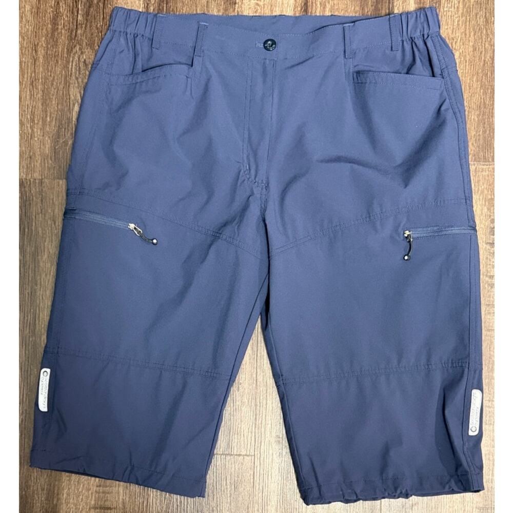 Aerotech Designs Women's Multi-Sport Cargo Capris in Blue Size XL